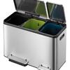 Papelera con Pedal 15+15+15L Acero Inoxidable EKO EcoCasa